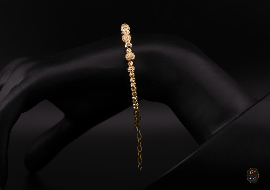 Spheres 18k Gold Plated Silver Bangle