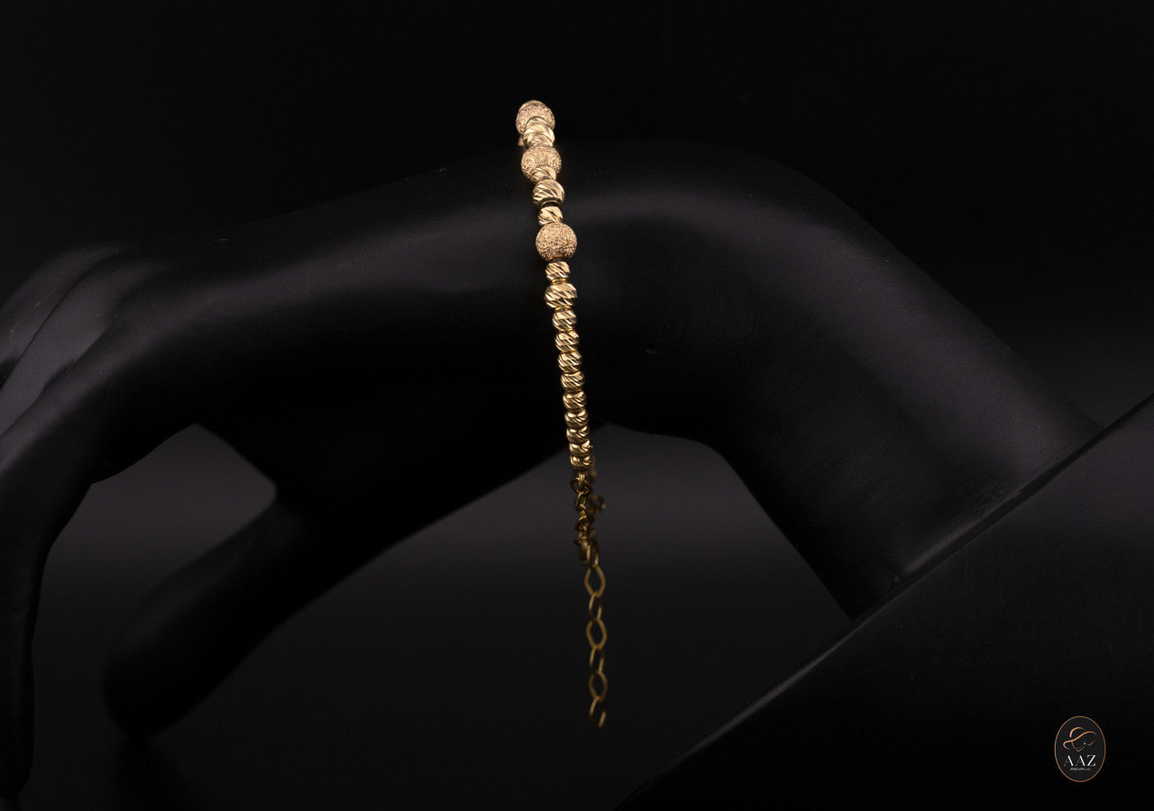 Spheres 18k Gold Plated Silver Bangle