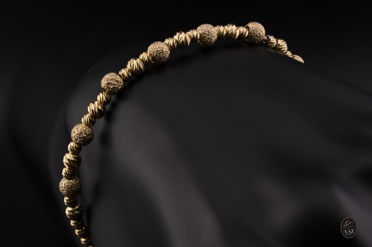 Spheres 18k Gold Plated Silver Bangle
