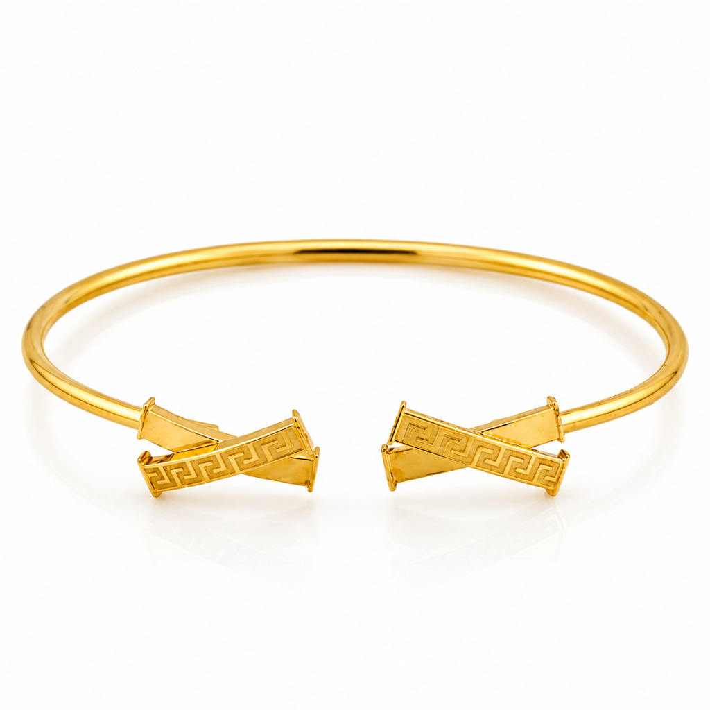 Greek Style 18K Gold Bangle