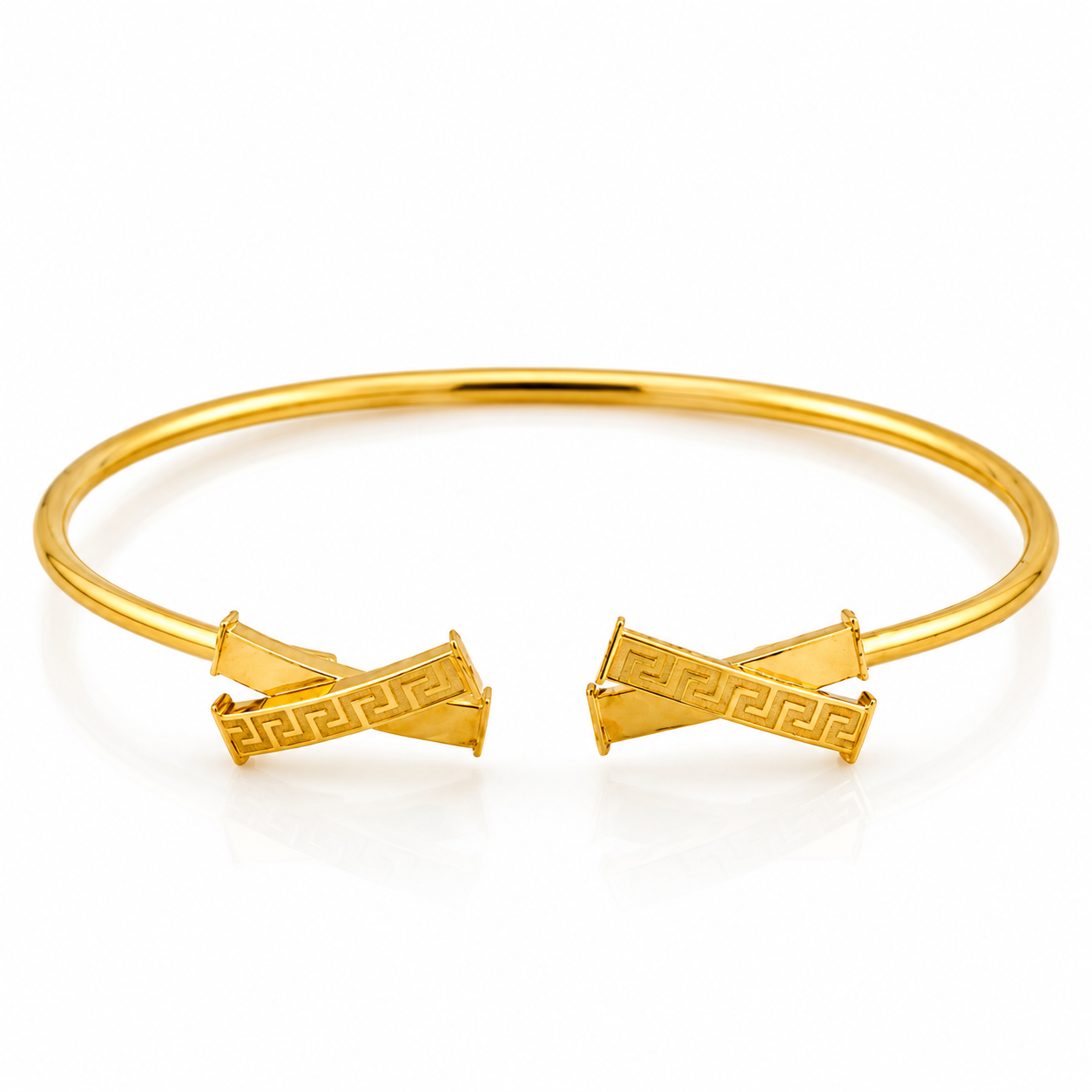 Greek Style 18K Gold Bangle