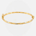 Tri Colour Oval 18K Gold Bangle