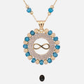 Blue Infinity 18k Gold Plated Silver Necklace