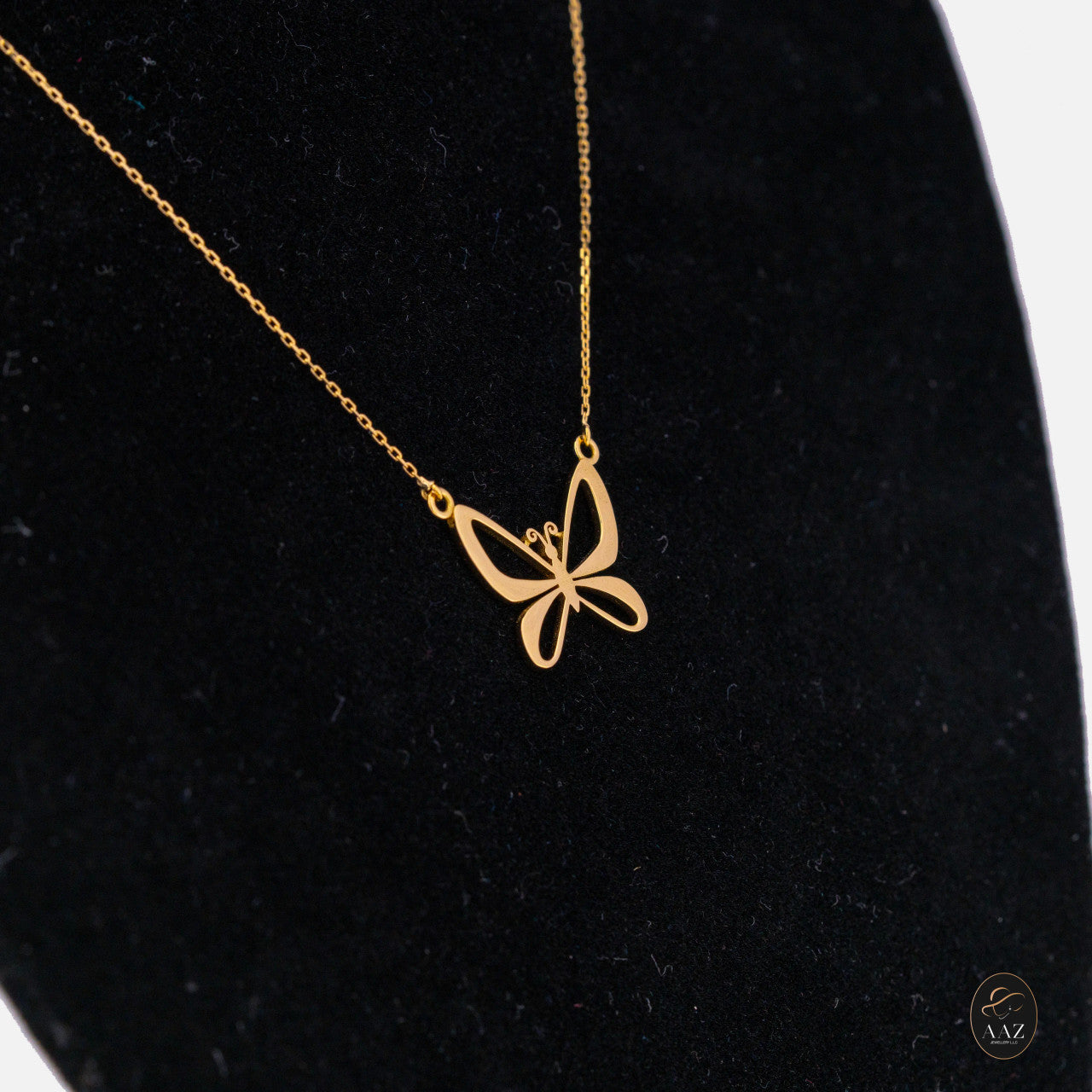Classic Butterfly 18K Gold Necklace right