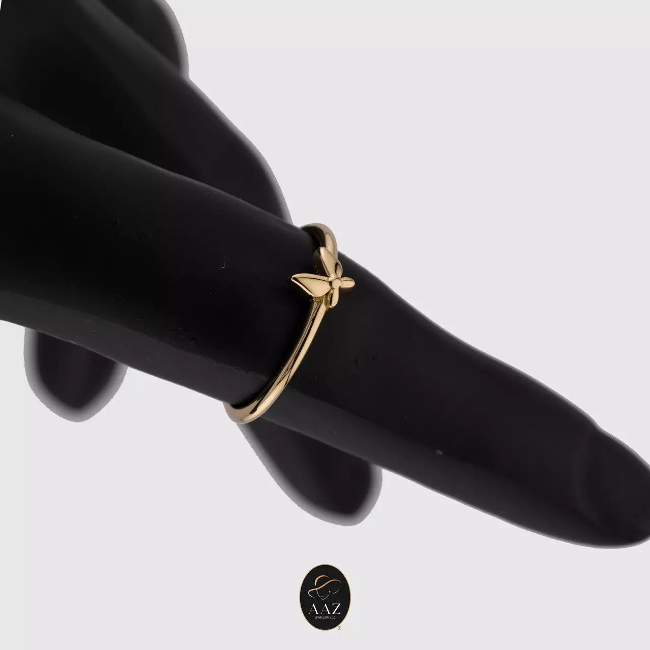 Elegant Butterfly 18K Gold Ring