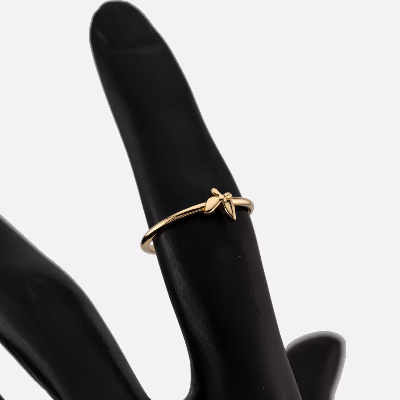 Elegant Butterfly 18K Gold Ring