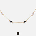Colour Stones 18k Gold Plated Silver Chain