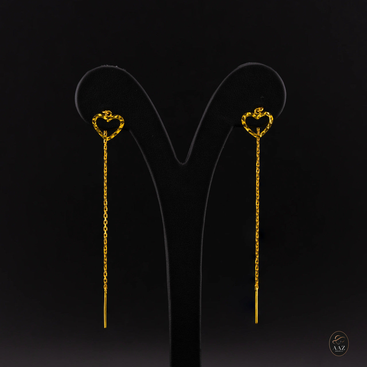 Open Hearts 22K Gold Threader Earrings mid