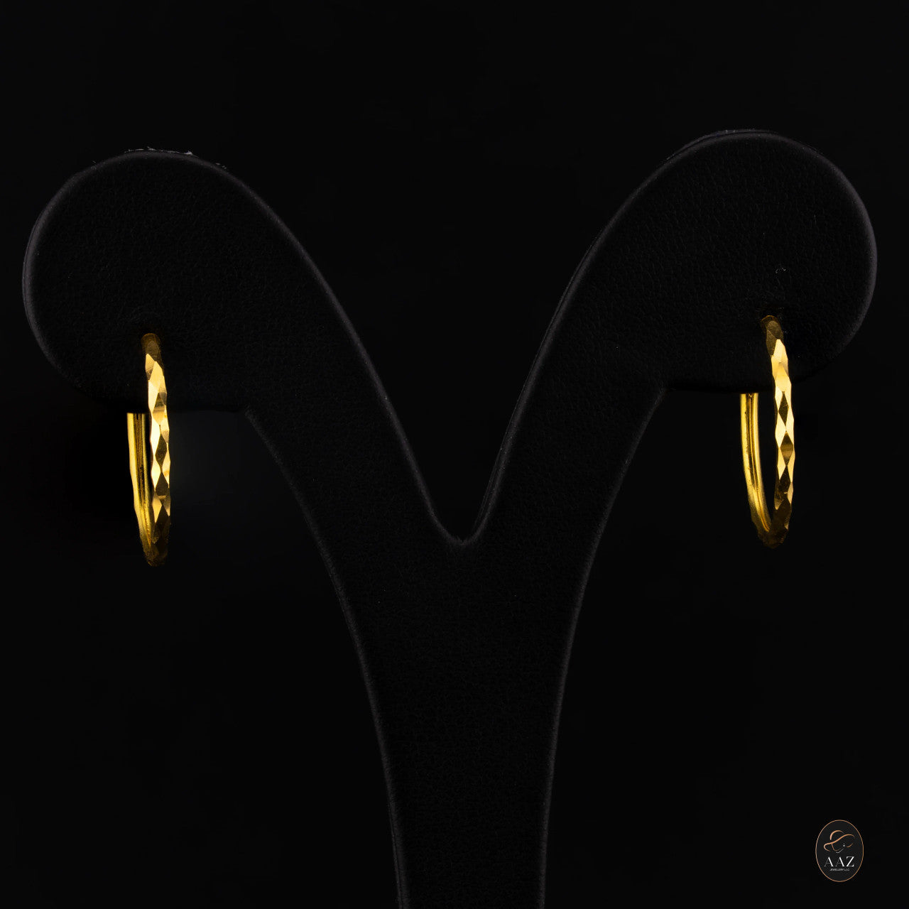 Facet 22K Gold Hoop Earrings
