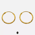 Facet 22K Gold Hoop Earrings