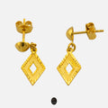Open Square 22K Gold Earrings