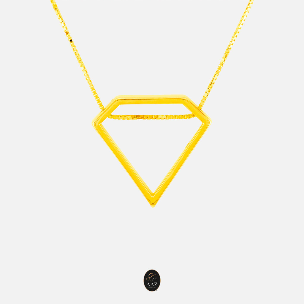 Diamond Shape 18K Gold Necklace
