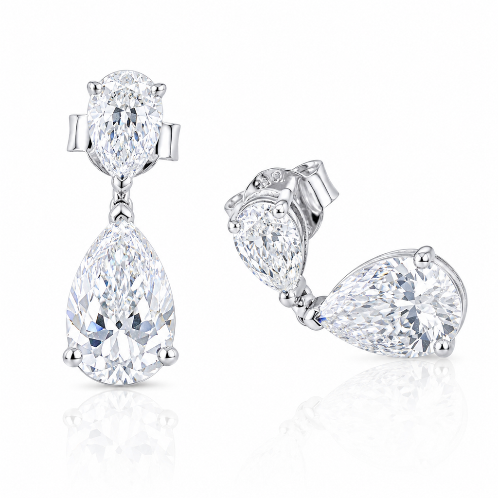 Pear Drop Natural Diamonds 18K Gold Earrings – 4.86 Carat GIA Certified