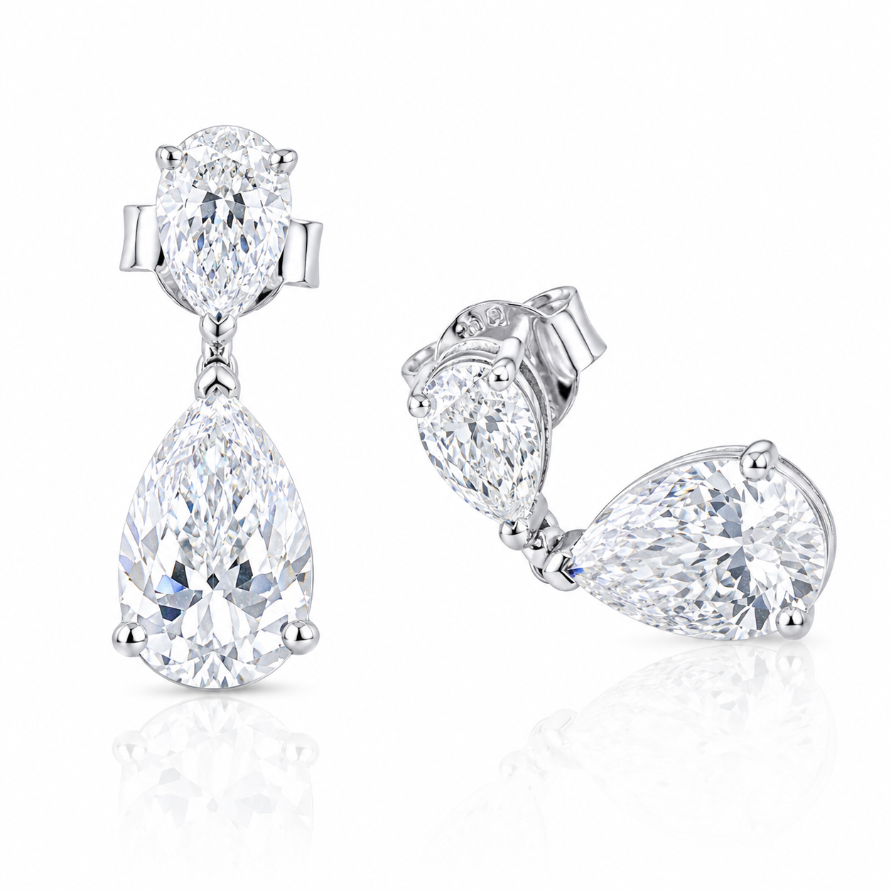 Pear Drop Natural Diamonds 18K Gold Earrings – 4.86 Carat GIA Certified