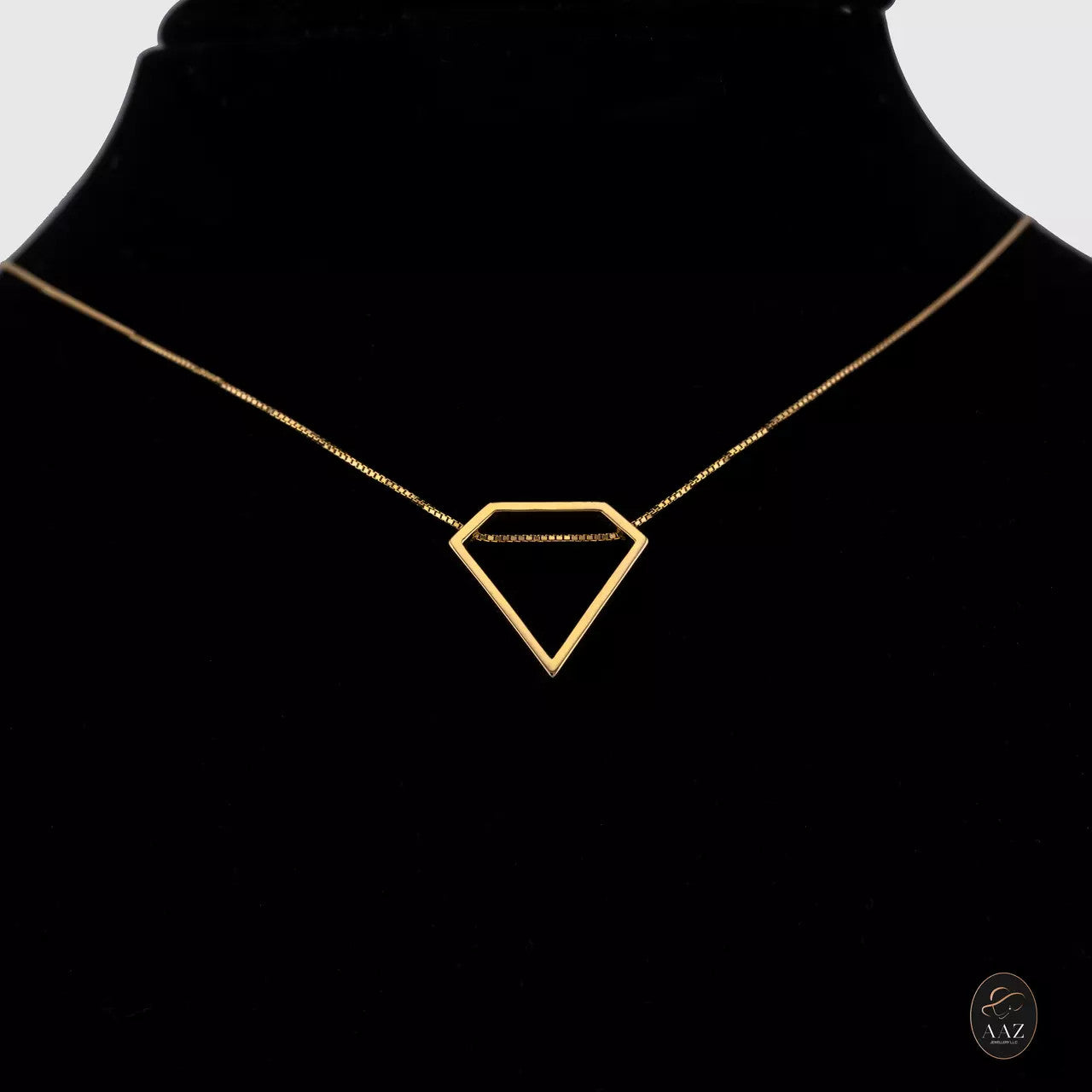 Diamond Shape 18K Gold Necklace mid