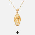 Oval 18k Gold Plated Silver Necklace