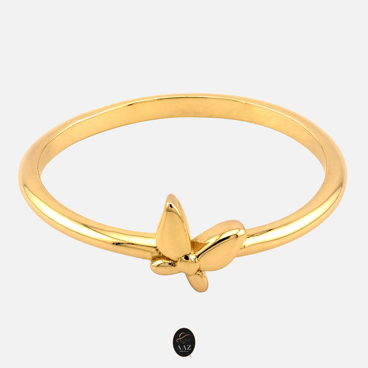 Elegant Butterfly 18K Gold Ring