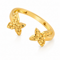 Twin Flower 18K Ring