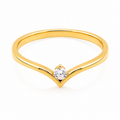 Classic Chevron 18k Gold Ring