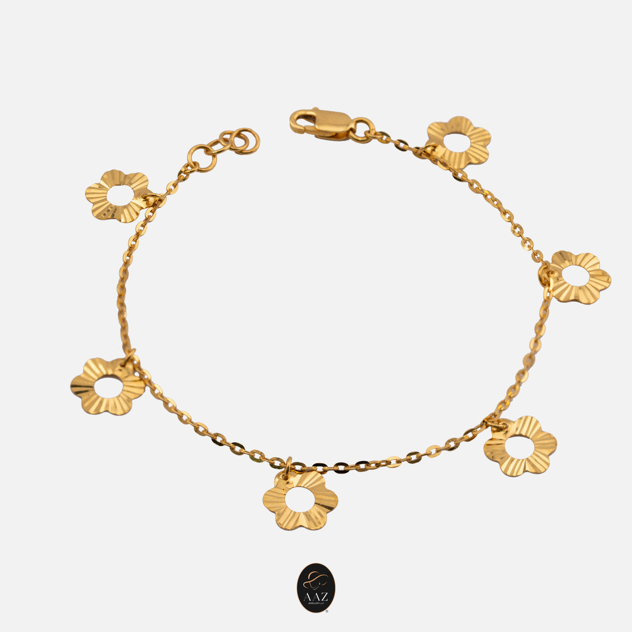 Flower 22K Gold Bracelet