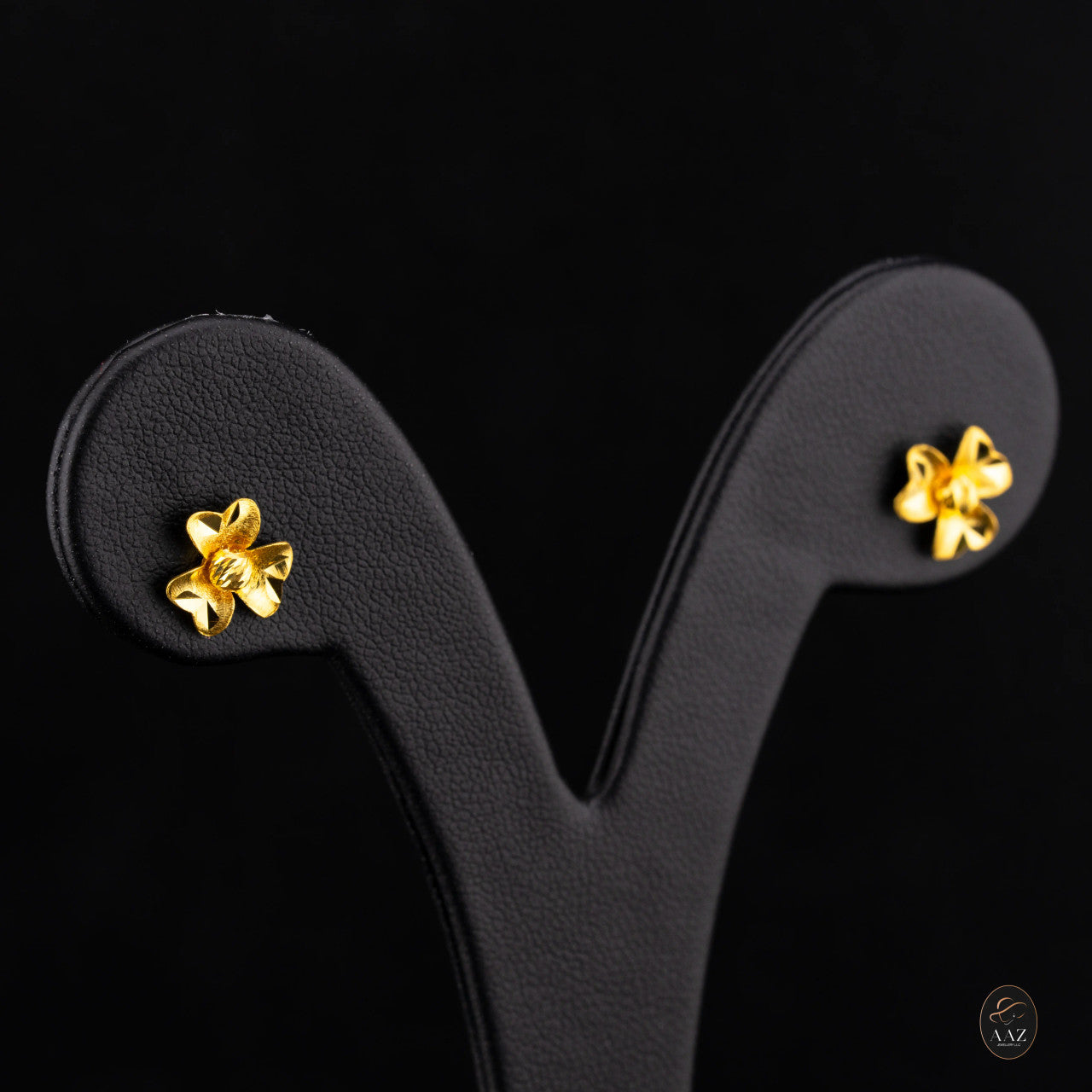 Flower Studs 22K Gold Earrings