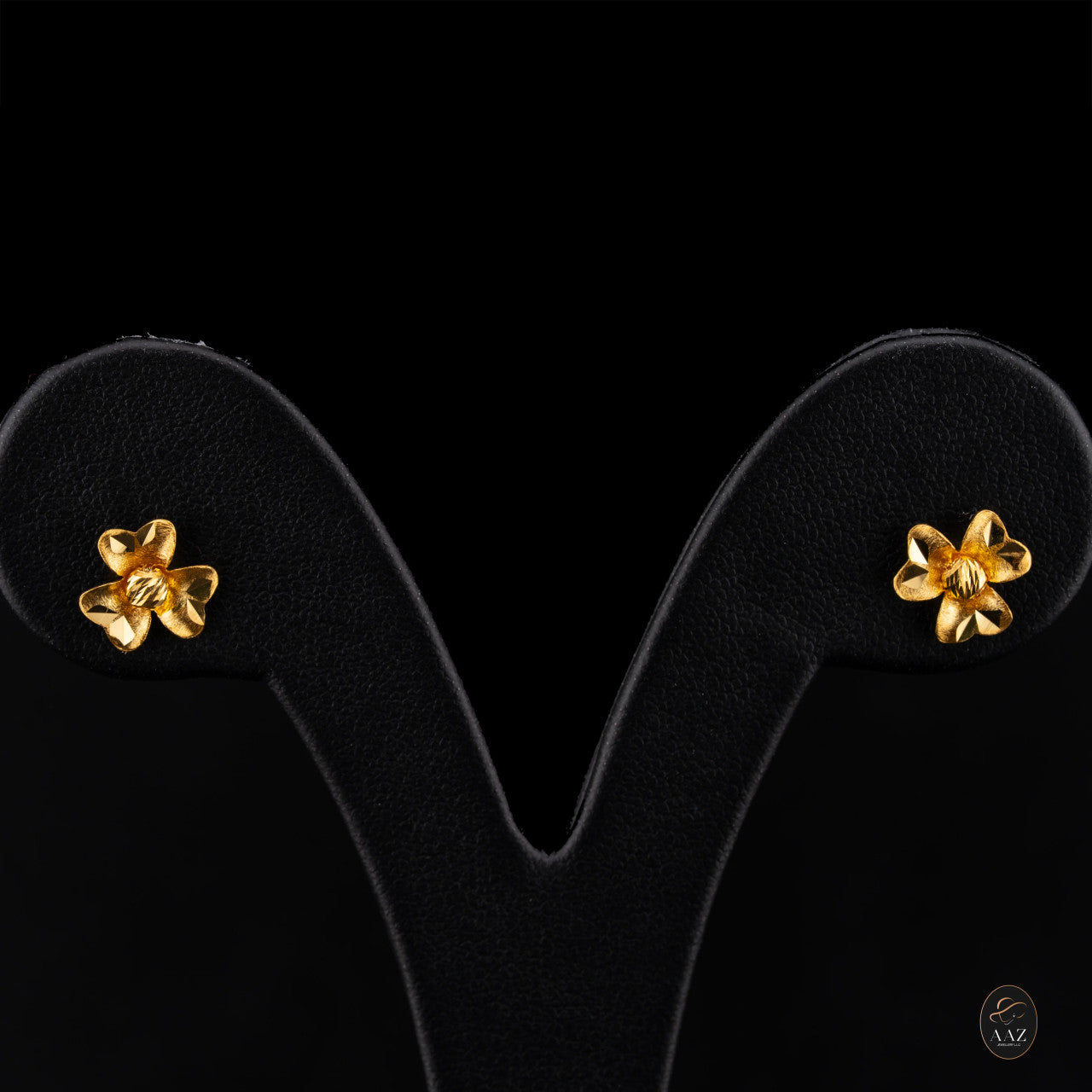 Flower Studs 22K Gold Earrings