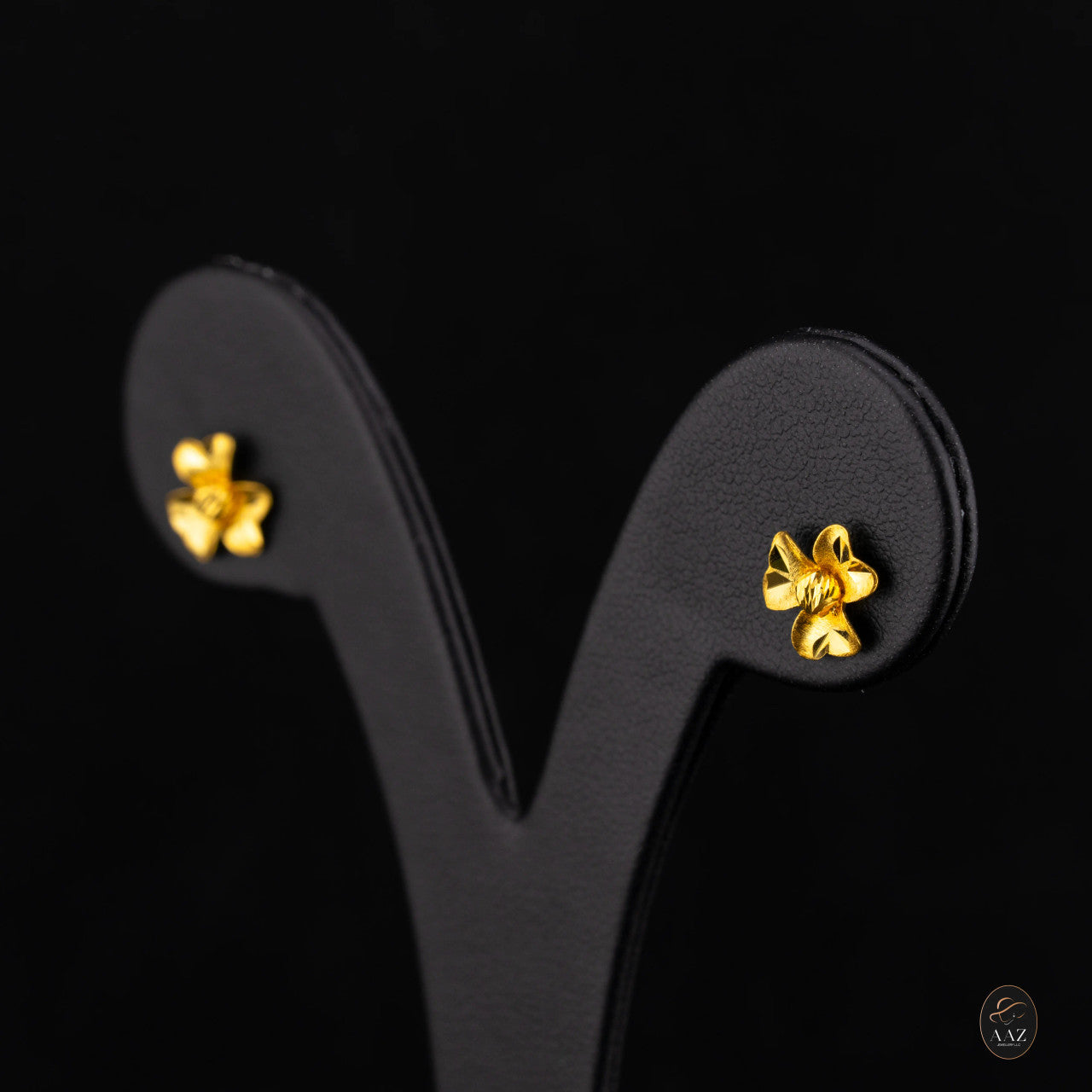 Flower Studs 22K Gold Earrings