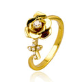 Rose Natural Diamond 18K Gold Ring – 0.17 Carat Nature-Inspired Design