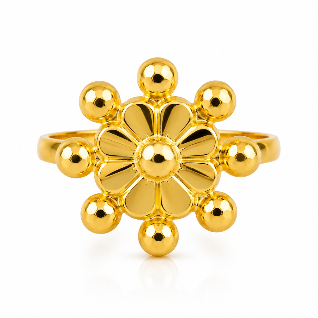 Sunflower 21k Gold Ring