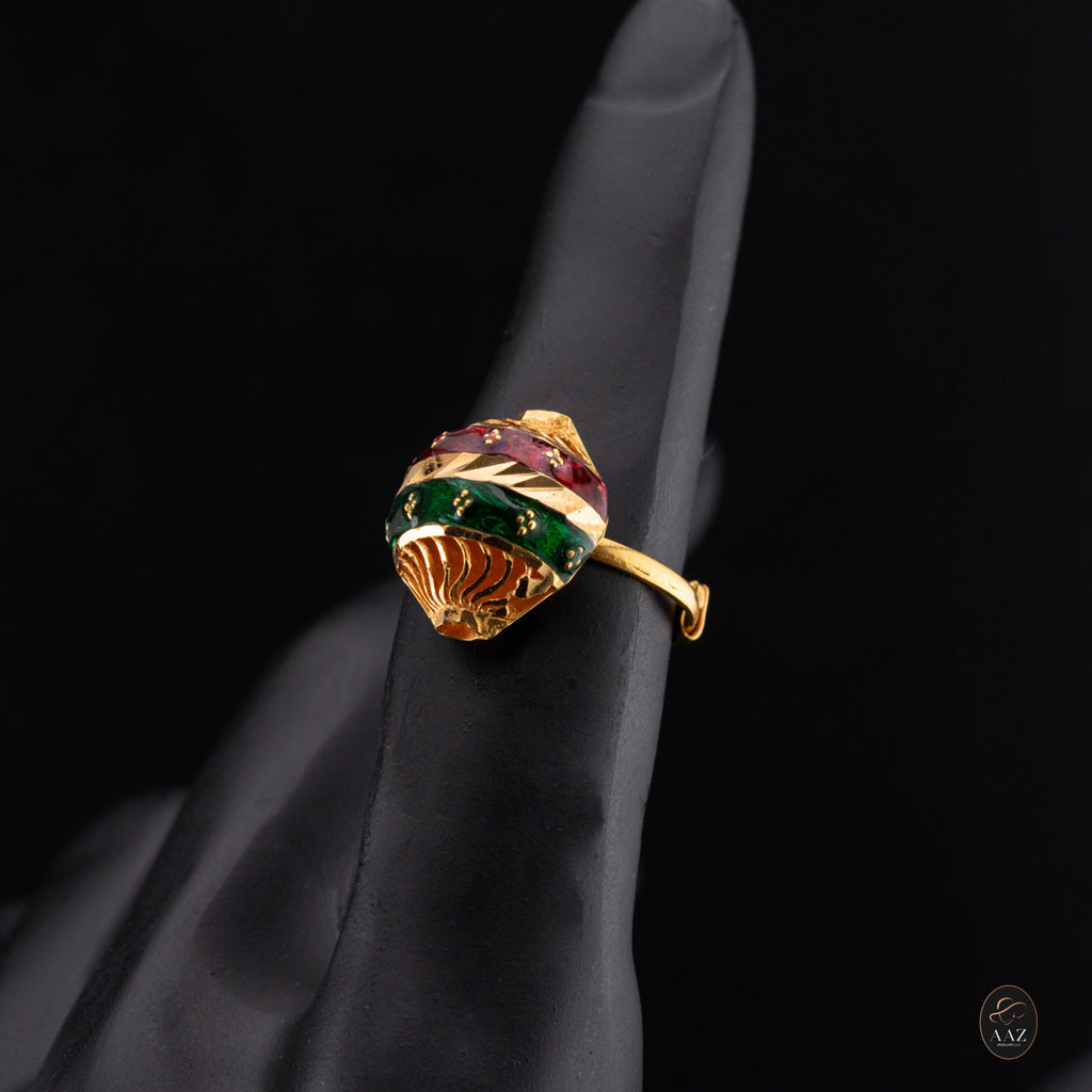 Lantern 21K Gold Adjustable Ring