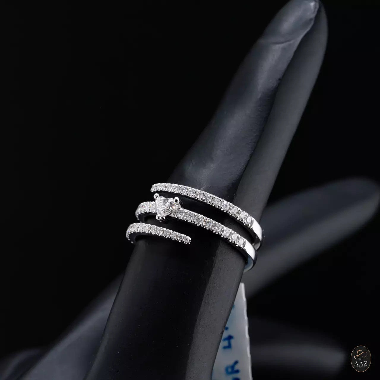 Heart Shaped Natural Diamond 18K Gold Ring
