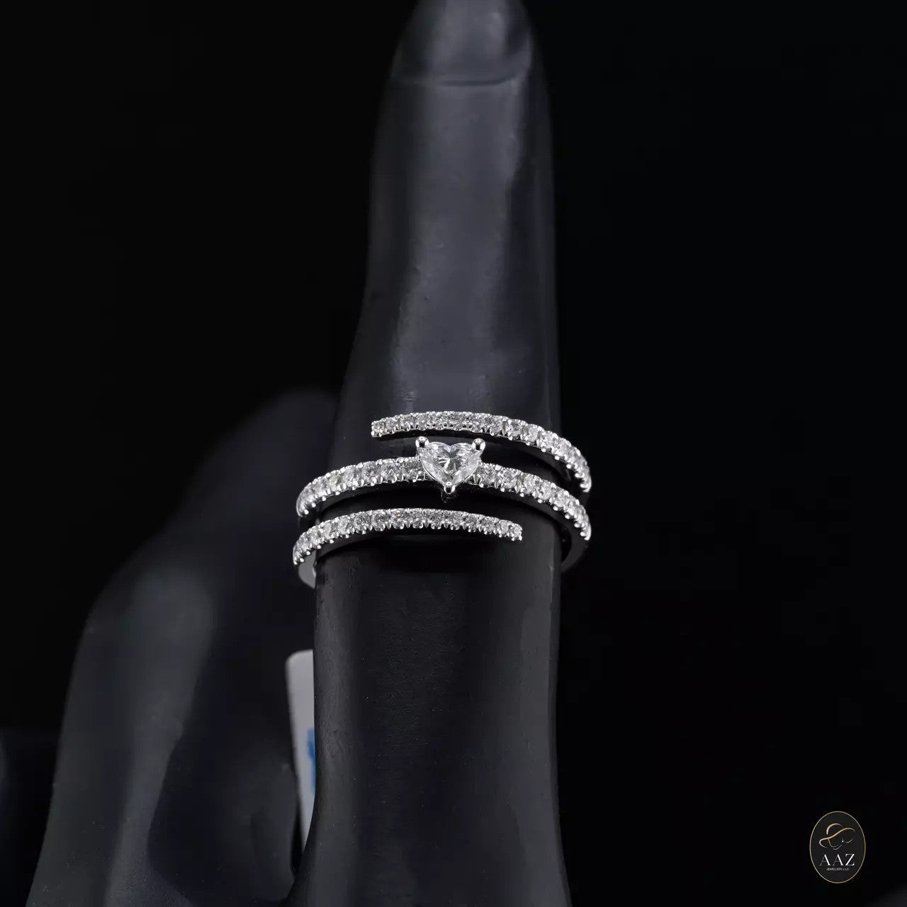 Heart Shaped Natural Diamond 18K Gold Ring