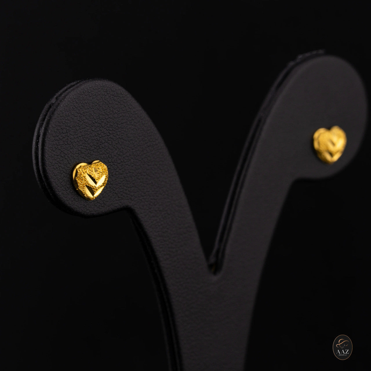 Heart Studs 22K Gold Earrings