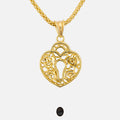 Heart Lock 18k Gold Plated Silver Necklace