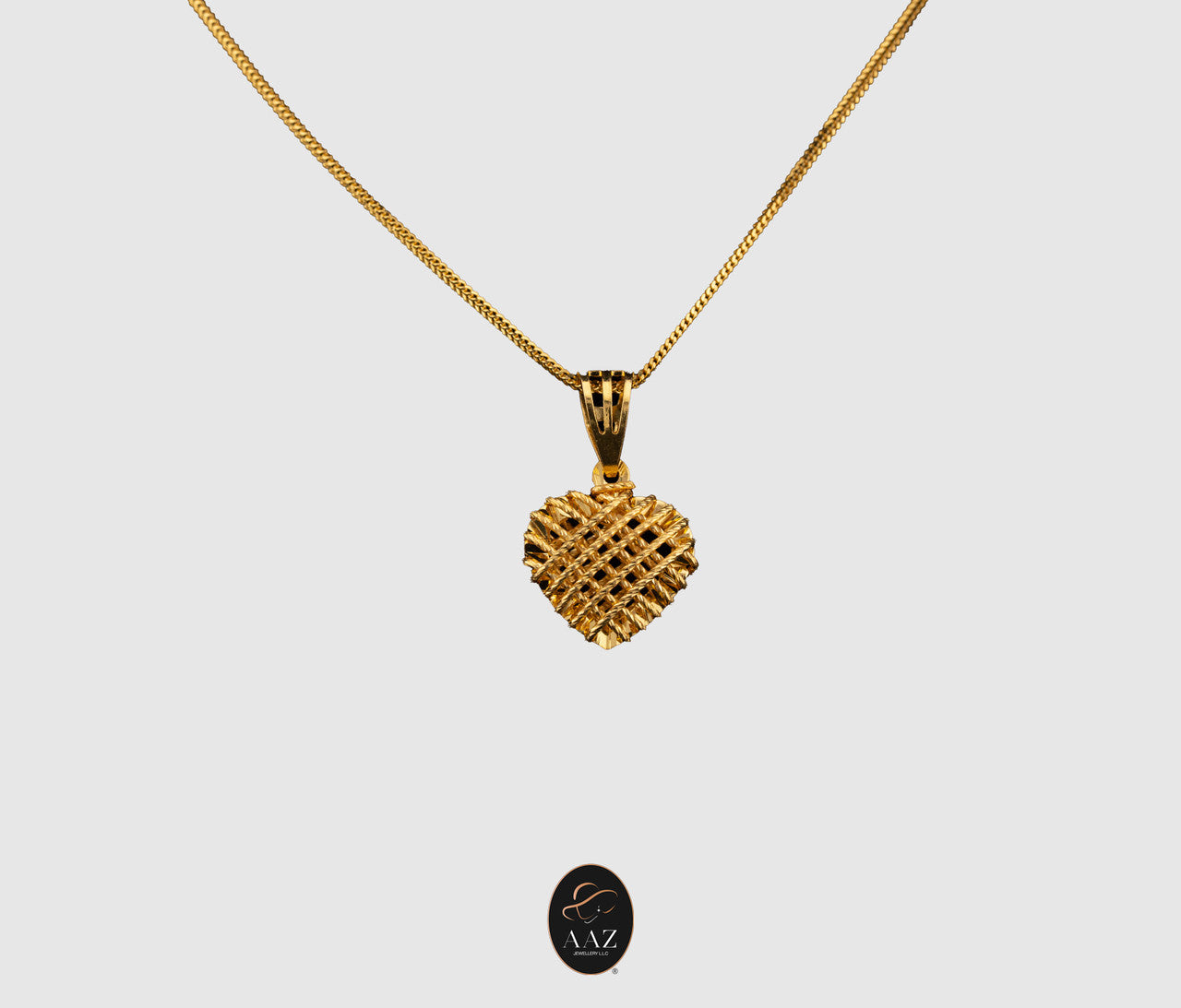 Heart Shape 21K Gold Necklace
