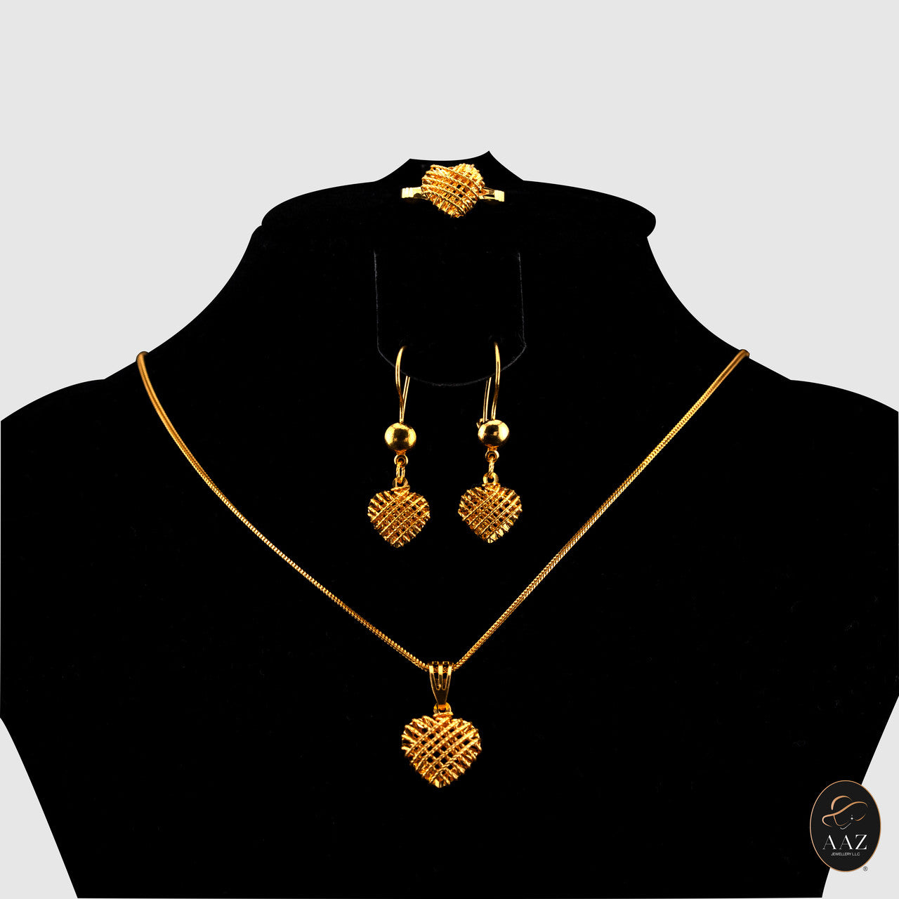 Heart Shape 21K Gold Set