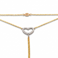 Heart 22K Pure Gold Hand Chain Bracelet