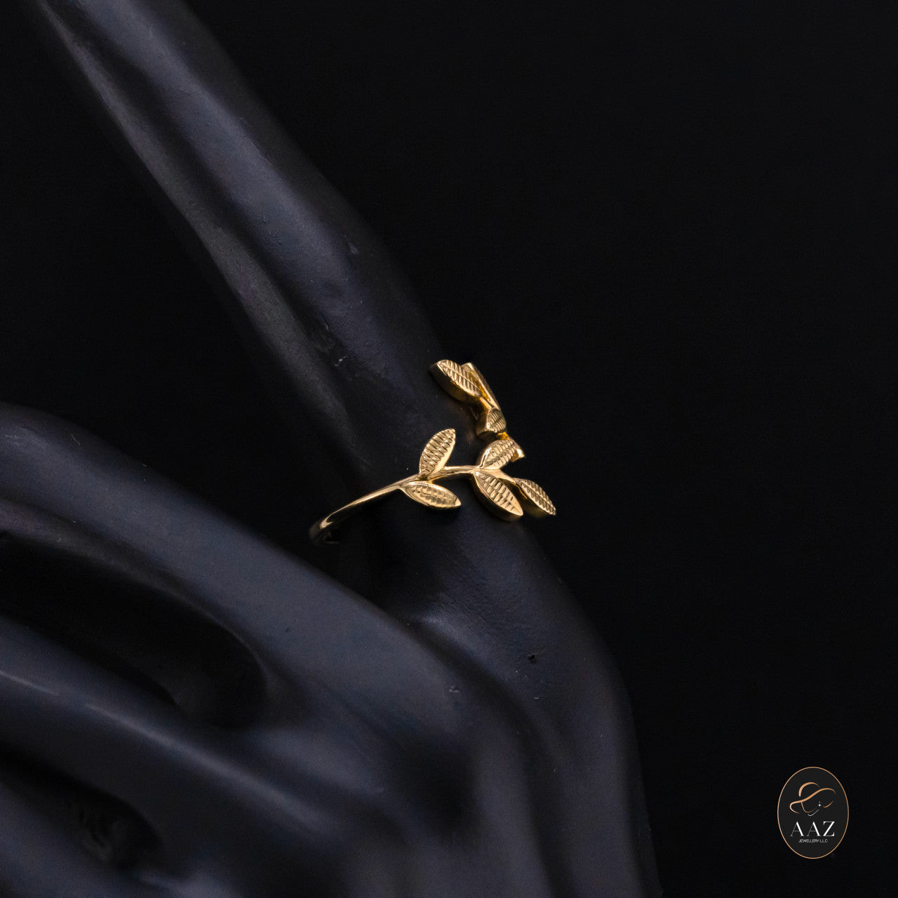 Twin Leaves 18k Gold Ring