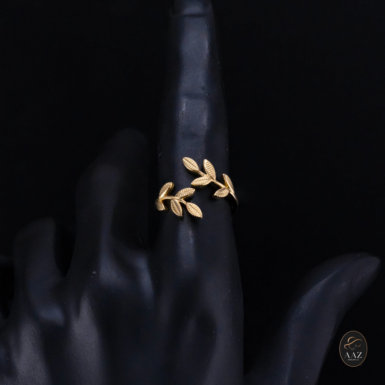 Twin Leaves 18k Gold Ring