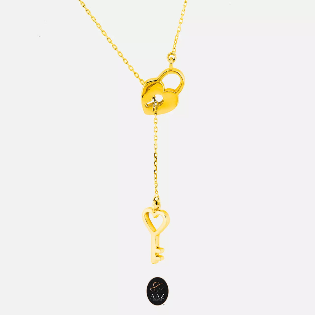 Lock & Key 18K Gold Necklace