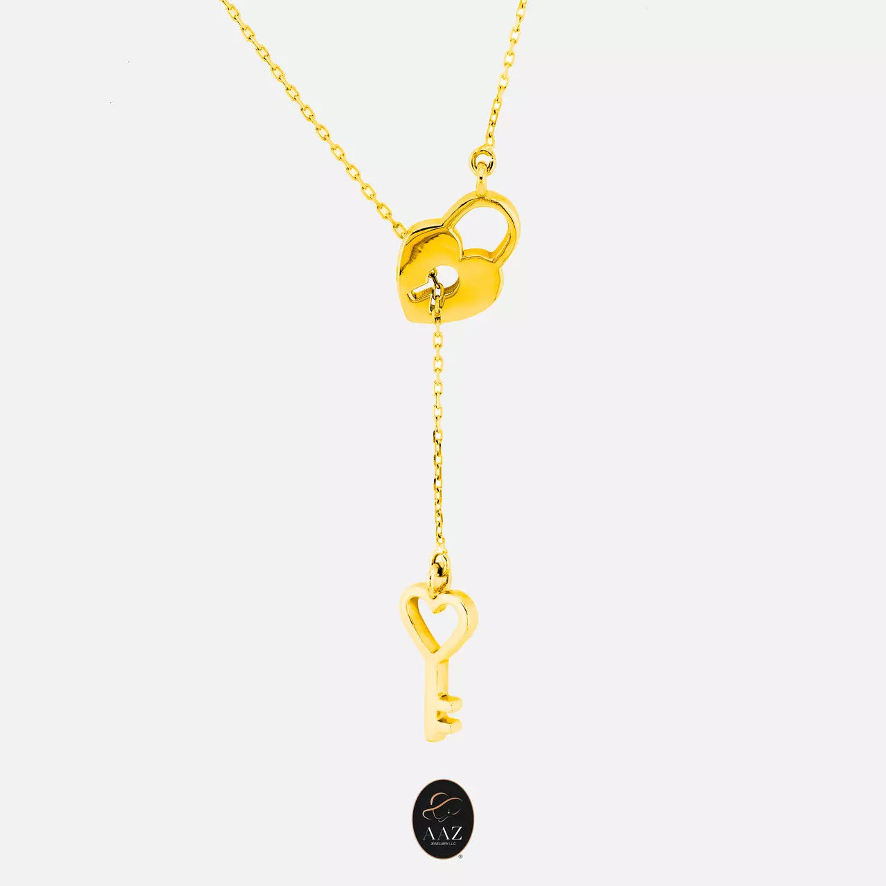 Lock & Key 18K Gold Necklace