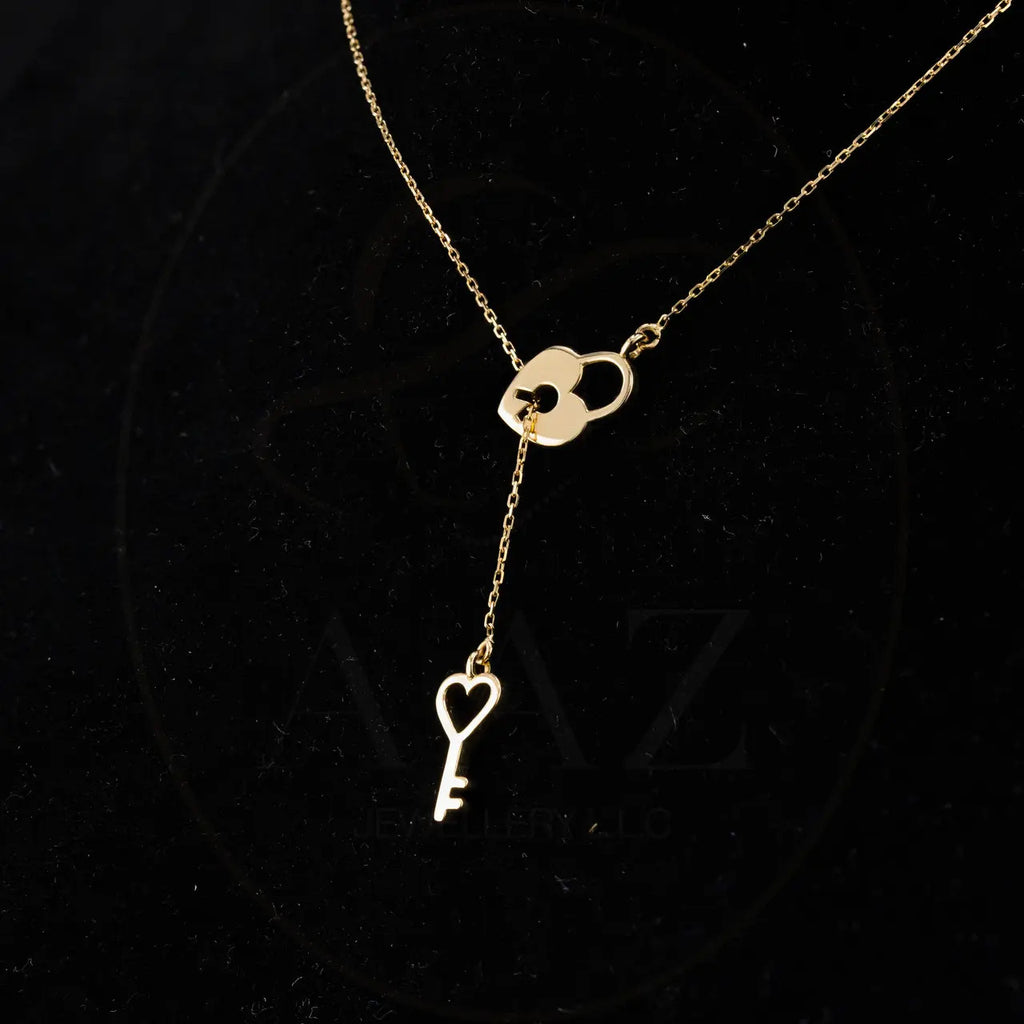 Lock & Key 18K Gold Necklace