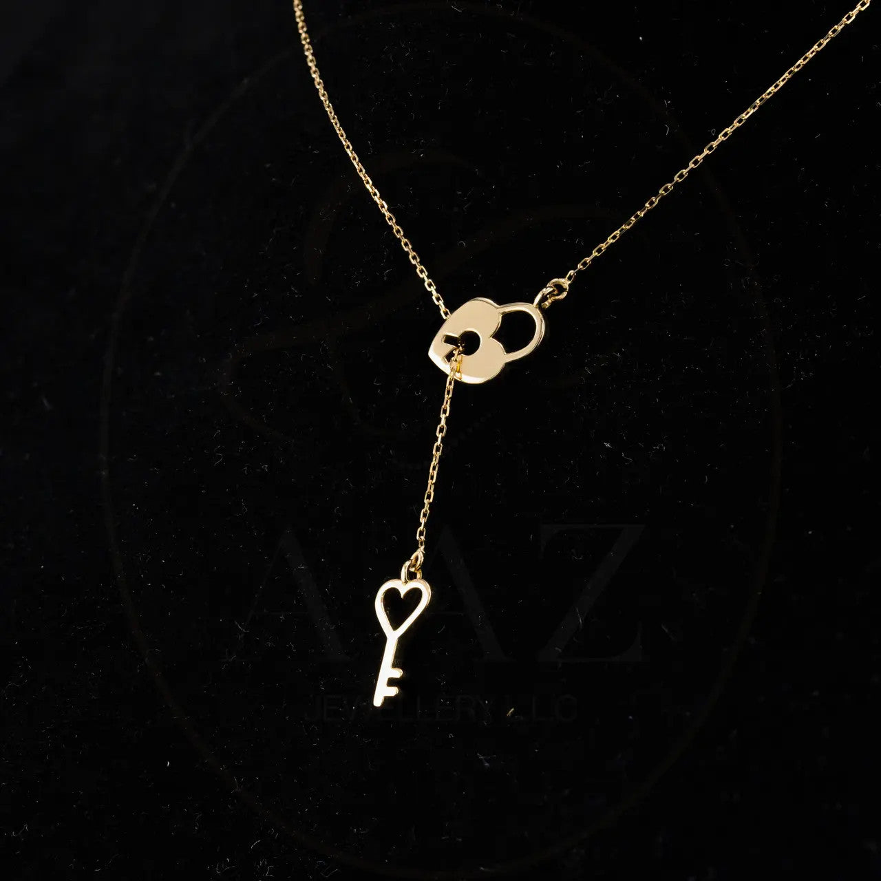 Lock & Key 18K Gold Necklace