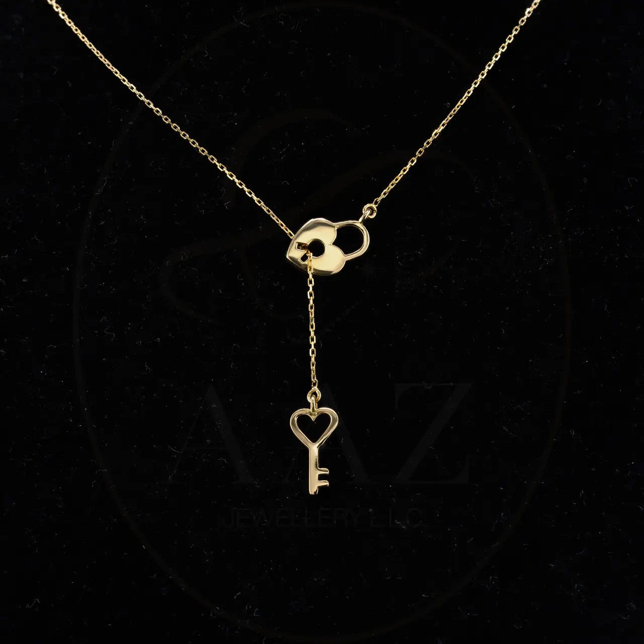 Lock & Key 18K Gold Necklace