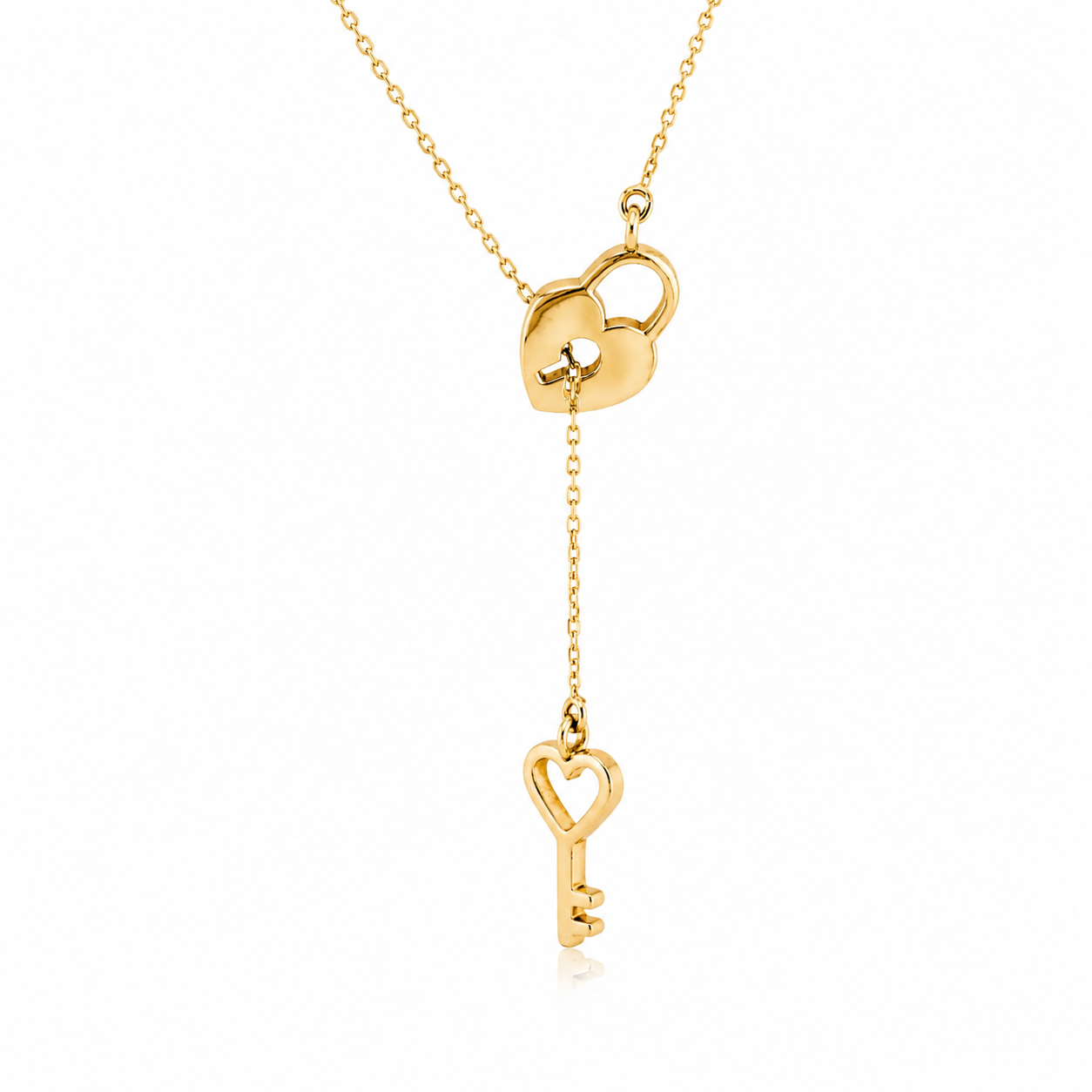 Lock & Key 18K Gold Necklace