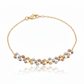 Tri-Colour Beads 22K Pure Gold Bracelet