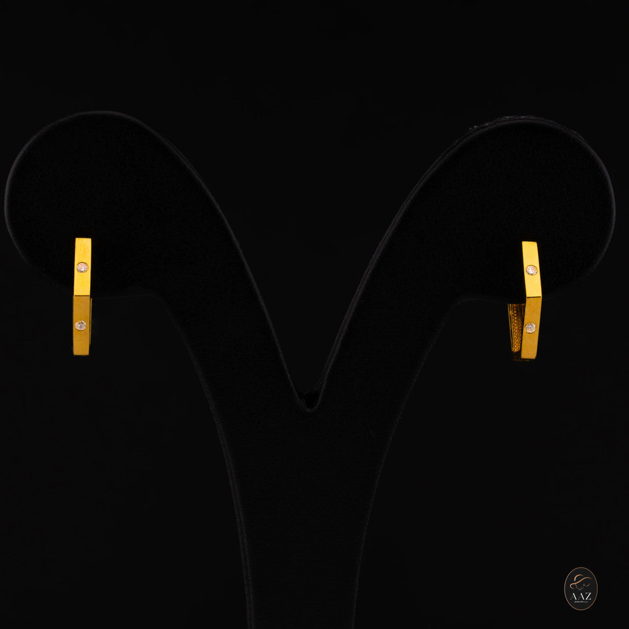 Radiant Hex 22K Gold Hoop Earrings
