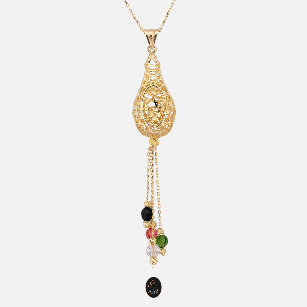 Lantern 18k Gold Plated Silver Necklace