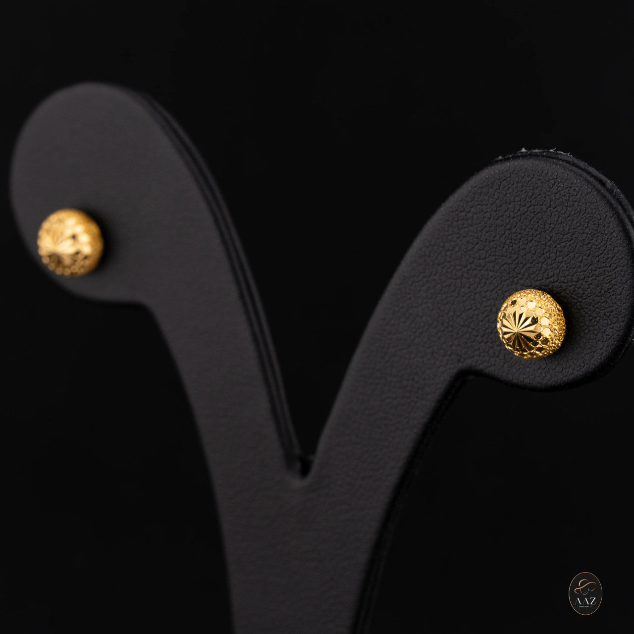 Domed Studs 22K Gold Earrings