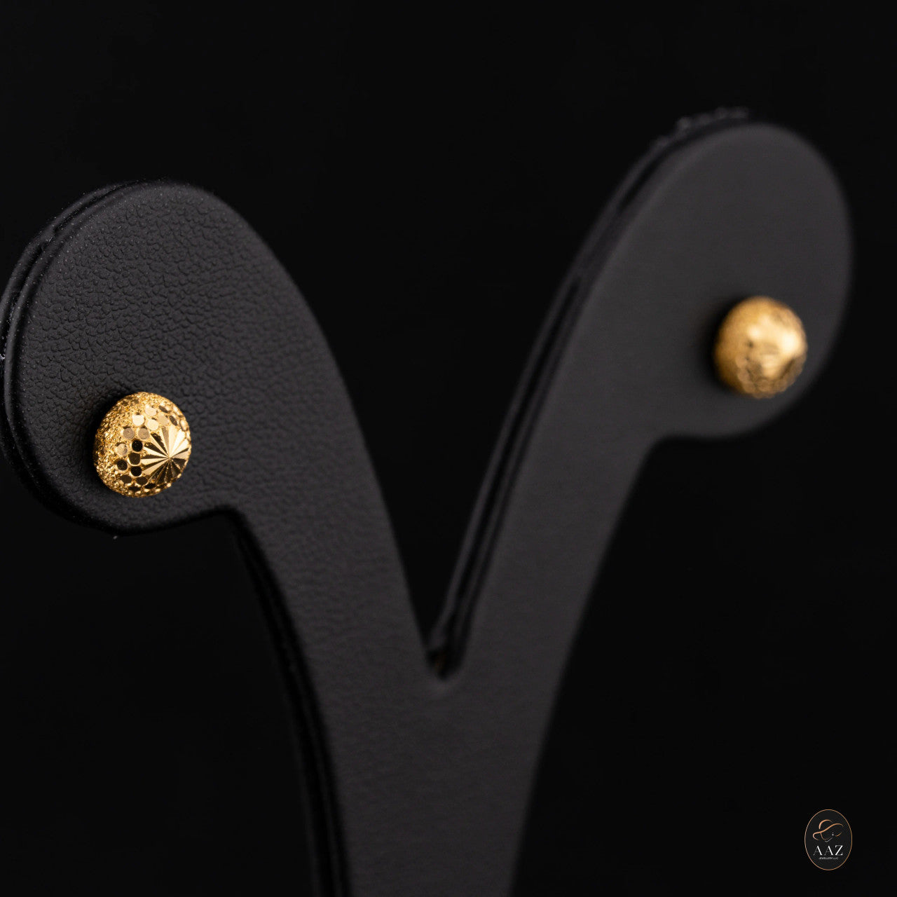 Domed Studs 22K Gold Earrings